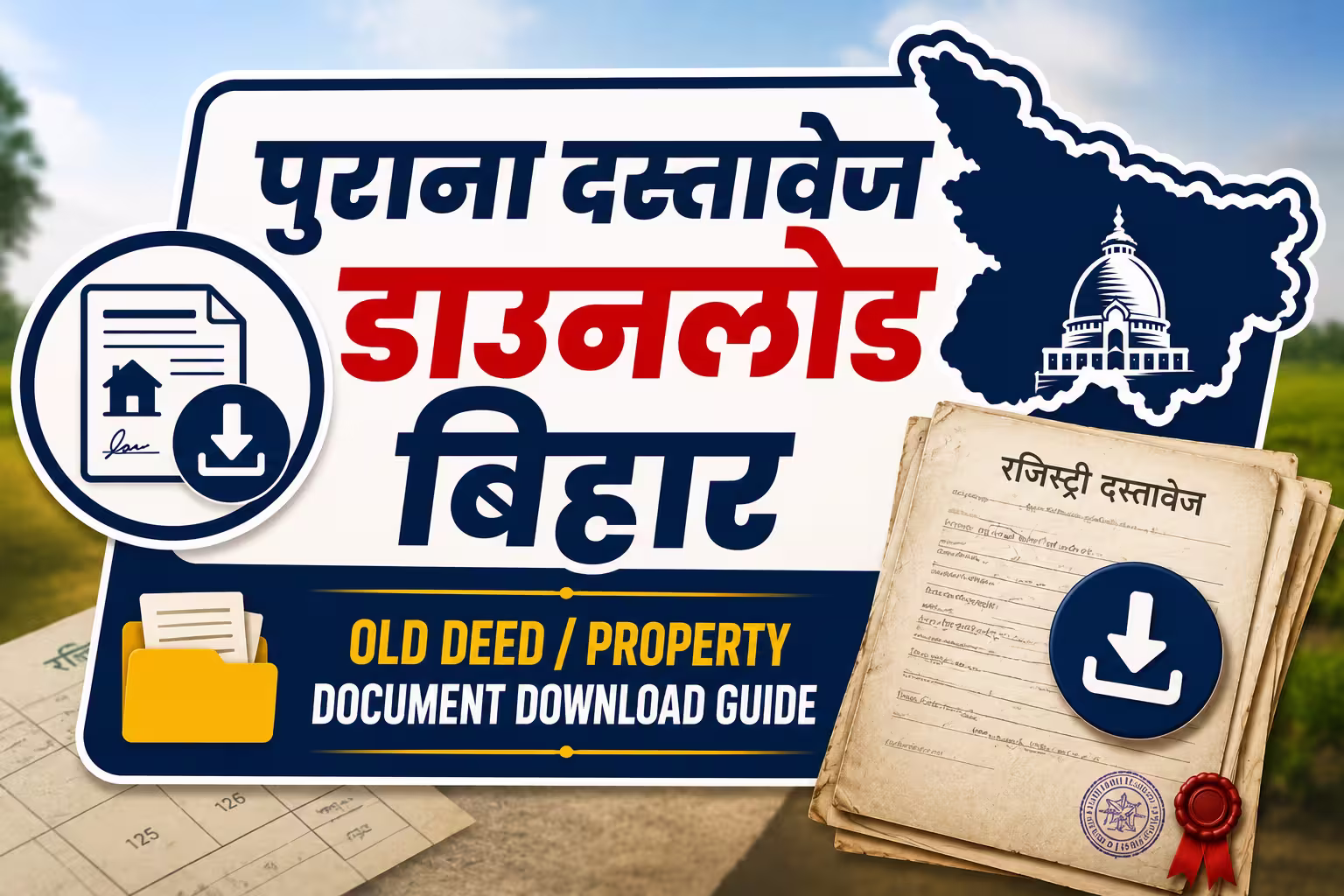पुराना दस्तावेज डाउनलोड बिहार - Old Deed / Property Document Download Guide